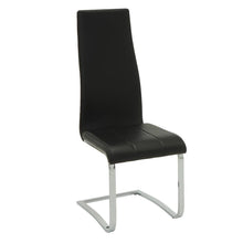 Load image into Gallery viewer, Contemporary Black and Chrome Dining Chair