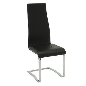 Contemporary Black and Chrome Dining Chair