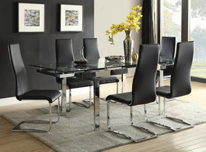 Contemporary Black and Chrome Dining Chair