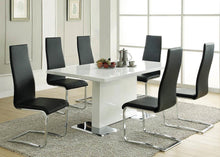 Load image into Gallery viewer, Contemporary Black and Chrome Dining Chair