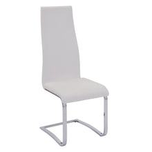 Load image into Gallery viewer, Contemporary White and Chrome Dining Chair