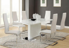 Load image into Gallery viewer, Contemporary White and Chrome Dining Chair