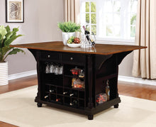 Load image into Gallery viewer, Slater Country Cherry and Black Kitchen Island