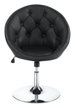 Load image into Gallery viewer, Contemporary Black Faux Leather Swivel Accent Chair