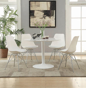 Lowry Contemporary White Dining Chair