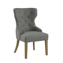 Load image into Gallery viewer, Modern Grey and Natural Tufted Dining Chair