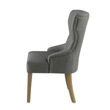 Load image into Gallery viewer, Modern Grey and Natural Tufted Dining Chair