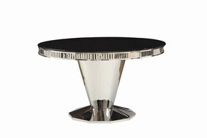 Barzini Dining Contemporary Black Pedestal Dining Table