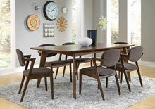 Load image into Gallery viewer, Malone Mid-Century Modern Dark Walnut Dining Table