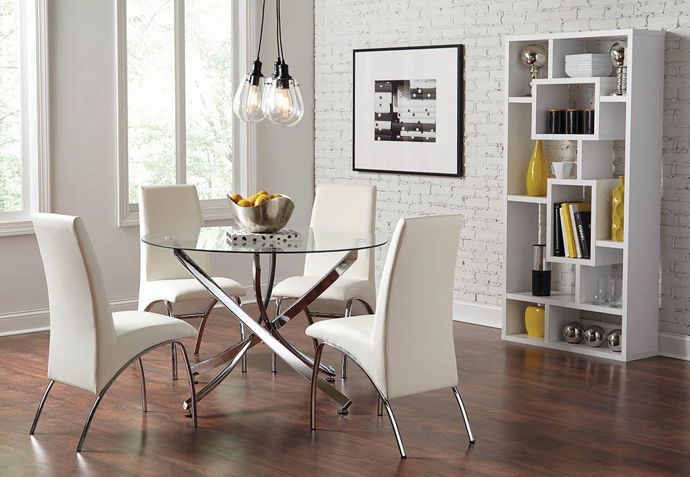 Walsh Contemporary Chrome Dining Table