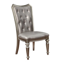 Load image into Gallery viewer, Danette Metallic Platinum Side Chair