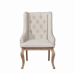 Glen Cove Traditional Cream Arm Chair