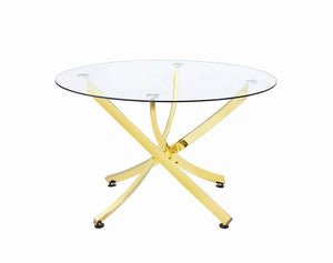 Chanel Modern Brass Dining Table