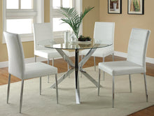 Load image into Gallery viewer, Vance White and Chrome Dining Chair