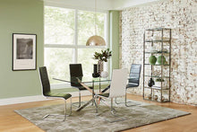 Load image into Gallery viewer, Broderick Contemporary Chrome and Black Dining Chair