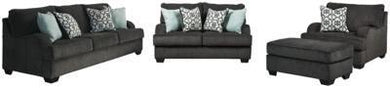 Charenton Sofa and Loveseat with Oversized Chair and Ottoman Package