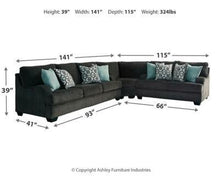 Load image into Gallery viewer, Charenton 3-Piece Sectional with Ottoman Package