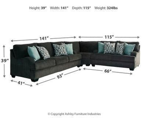 Charenton 3-Piece Sectional with Ottoman Package