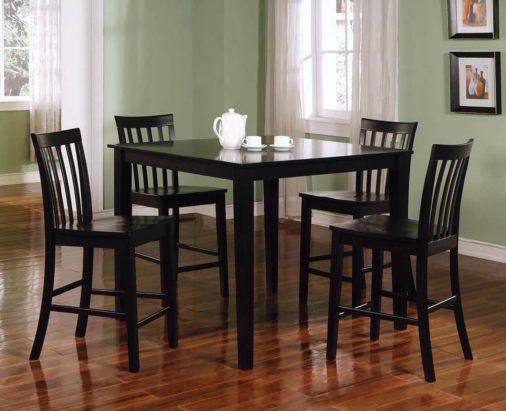 Transitional Black Five-Piece Dining Set