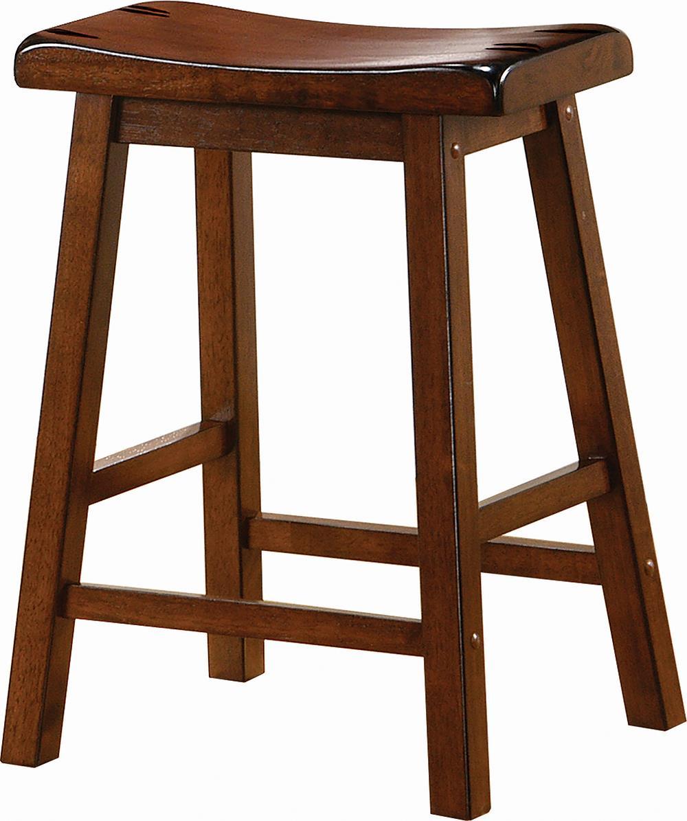 Transitional Chestnut Counter-Height Stool