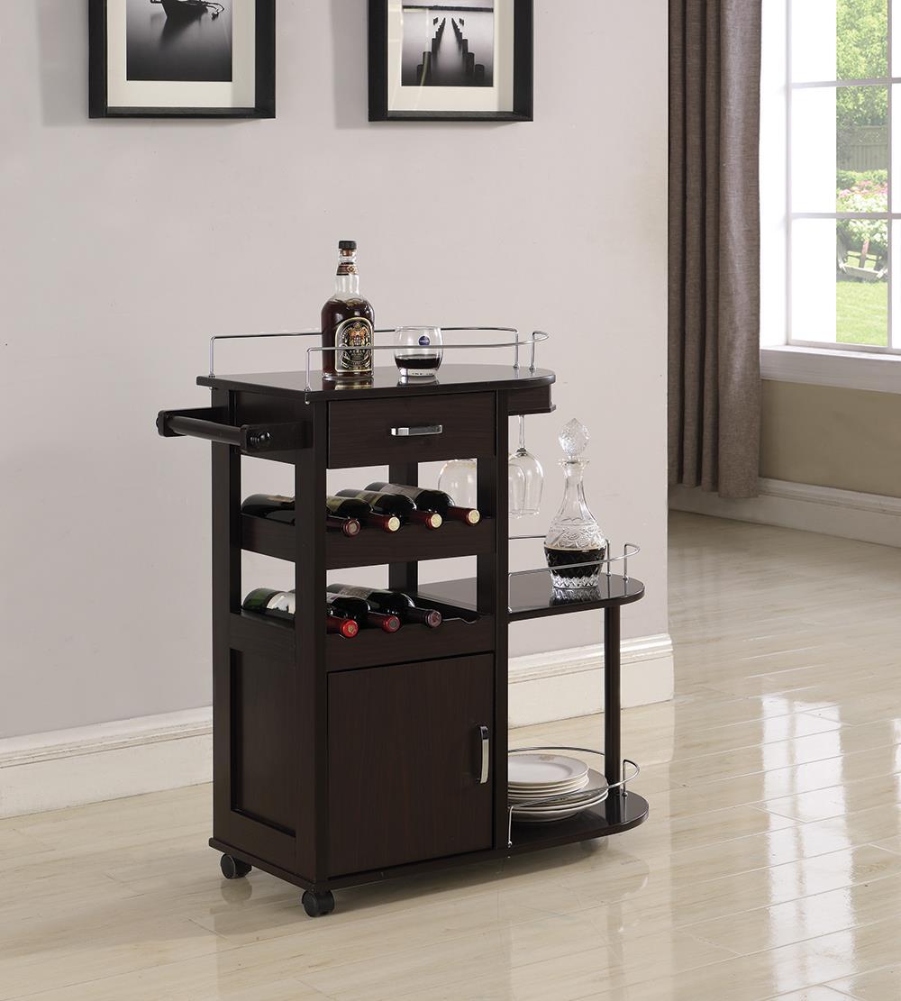 Transitional Cappuccino Serving Cart