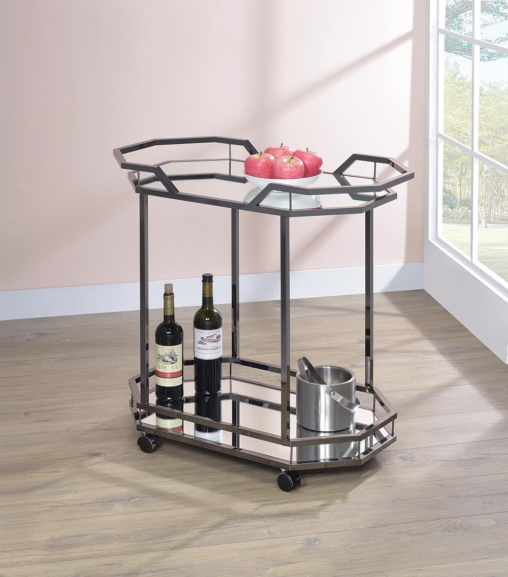 Traditional Black Nickel Serving Cart