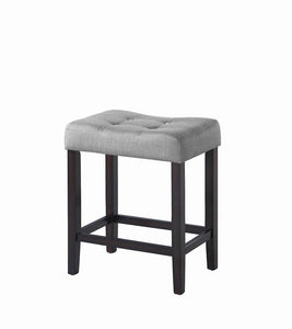 Casual Grey Upholstered Counter-Height Stool