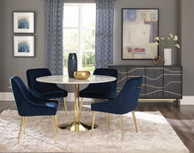 Load image into Gallery viewer, Modern White and Gold Dining Table