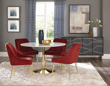 Load image into Gallery viewer, Modern White and Gold Dining Table