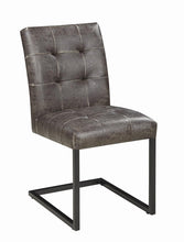 Load image into Gallery viewer, Industrial Dark Brown Dining Side Chair