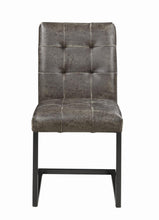 Load image into Gallery viewer, Industrial Dark Brown Dining Side Chair