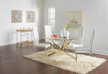 Load image into Gallery viewer, Chanel Modern White and Rustic Brass Side Chair