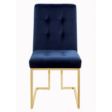 Load image into Gallery viewer, Modern Ink Blue and Gold Dining Chair