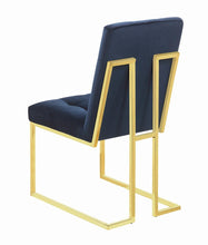 Load image into Gallery viewer, Modern Ink Blue and Gold Dining Chair