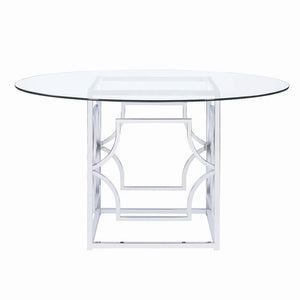 Modern Chrome Dining Table Base