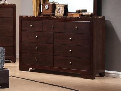 Conner Casual Cappuccino Nine-Drawer Dresser