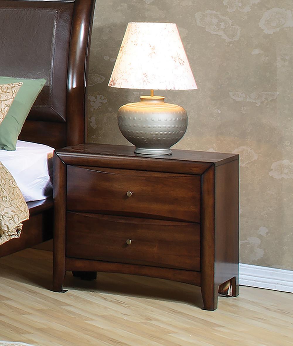 Hillary Light Coffee Two-Drawer Nightstand