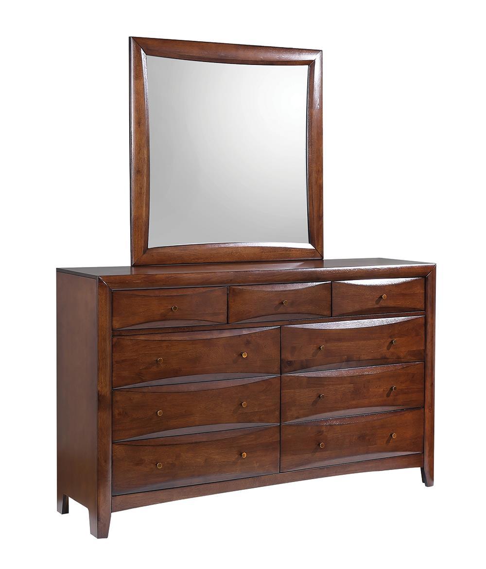 Hillary Warm Brown Nine-Drawer Dresser