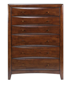 Hillary Warm Brown Six-Drawer Chest