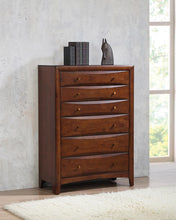 Load image into Gallery viewer, Hillary Warm Brown Six-Drawer Chest