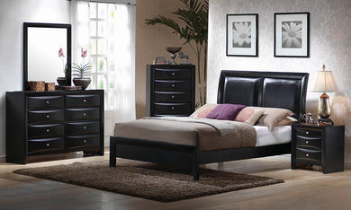 Briana Black Transitional Queen Bed