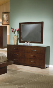 Jessica Cappuccino Six-Drawer Dresser