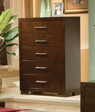 Load image into Gallery viewer, Jessica Cappuccino Five-Drawer Chest