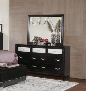 Barzini Seven-Drawer Dresser With Metallic Drawer Front