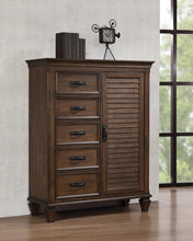 Load image into Gallery viewer, Franco Five-Drawer Chest With Louvered Panel Door