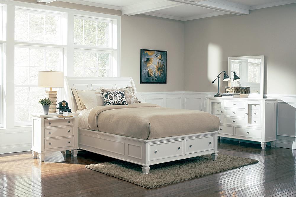 Sandy Beach White King Five-Piece Bedroom Set