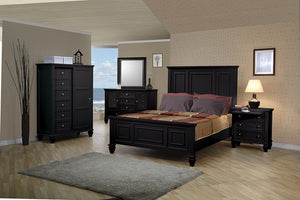 Sandy Beach Black California King Bed