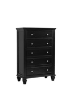 Load image into Gallery viewer, Sandy Beach Black Five-Drawer Chest