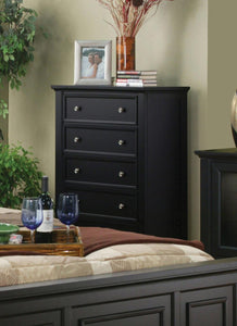 Sandy Beach Black Five-Drawer Chest