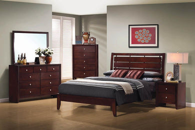 Serenity Queen Bed Rich Merlot